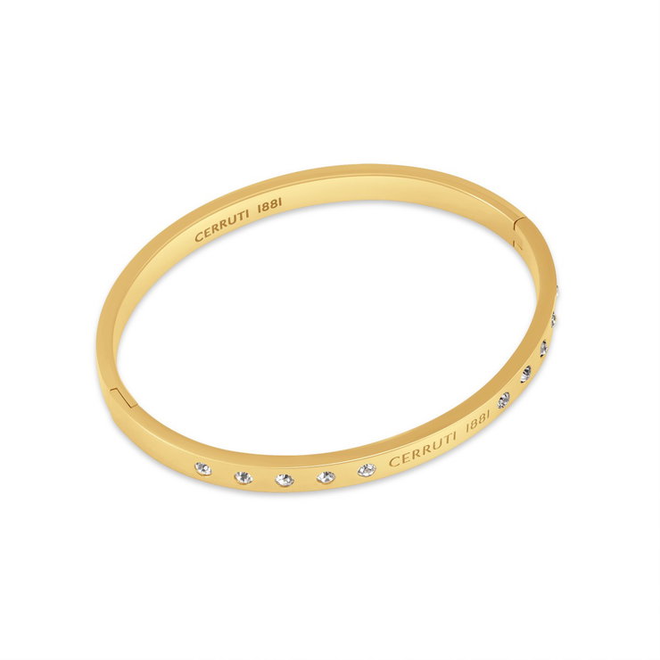 Cerruti 1881 ISADORA Ladies Bangle Gold Tone with Crystal