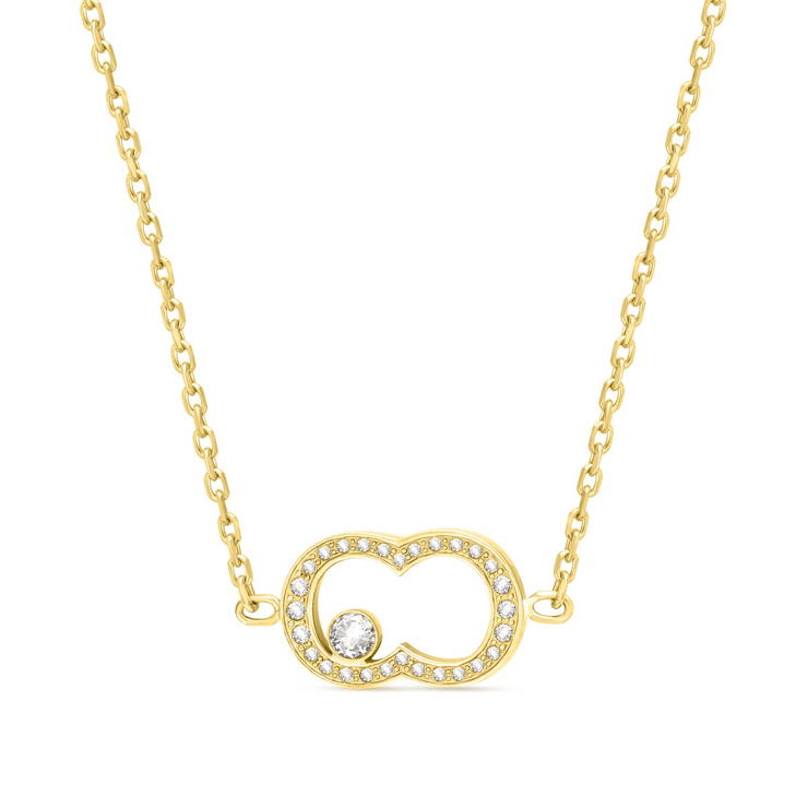 Cerruti 1881 Gold-Plated Necklace with Infinity Zircon Pendant
