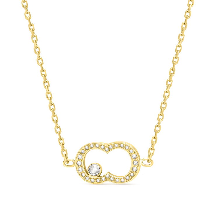 Cerruti 1881 Gold-Plated Necklace with Infinity Zircon Pendant