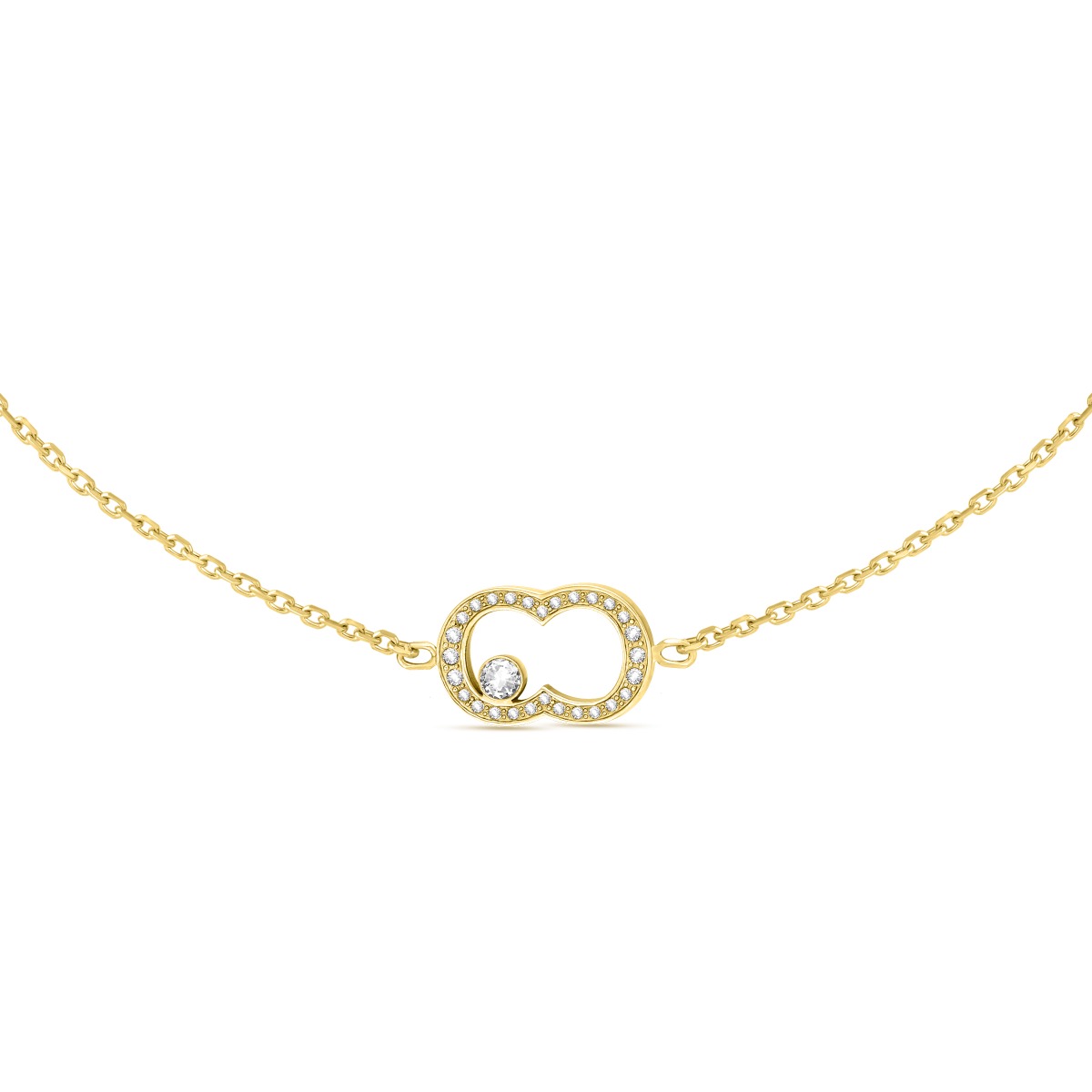 Cerruti 1881 Gold-Plated Necklace with Infinity Zircon Pendant