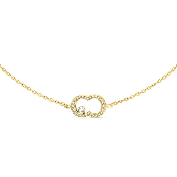 Cerruti 1881 Gold-Plated Necklace with Infinity Zircon Pendant