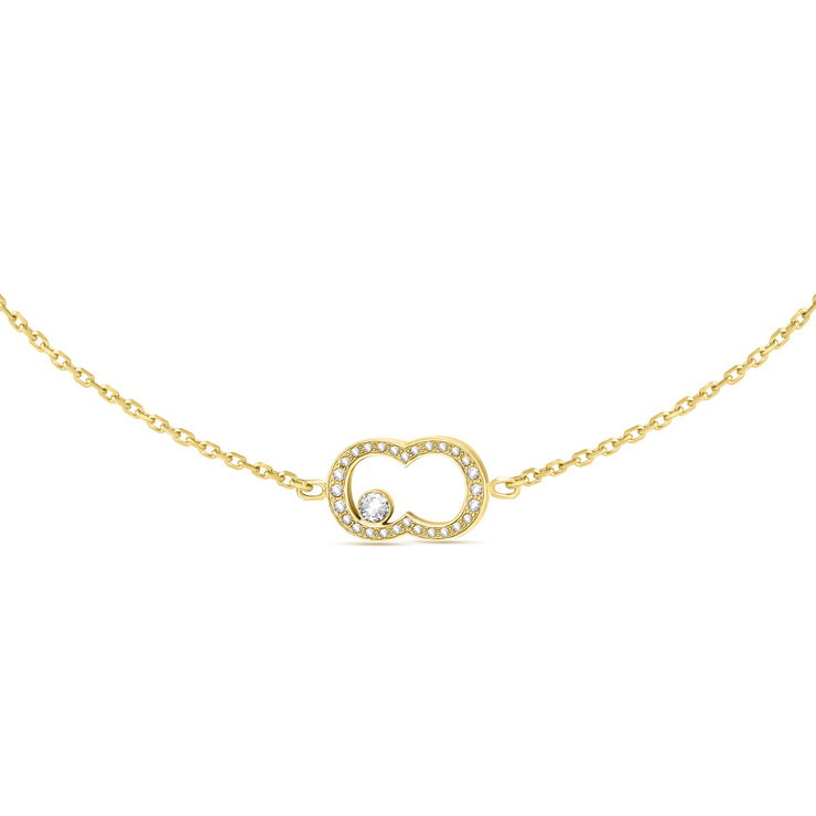Cerruti 1881 Gold-Plated Necklace with Infinity Zircon Pendant