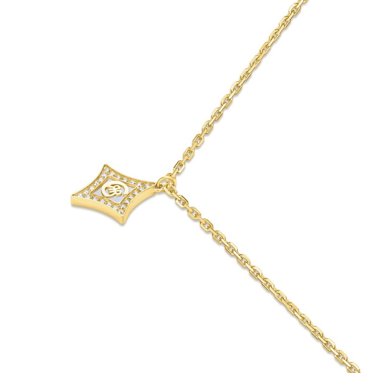 Cerruti 1881 Gold-Plated Necklace with Zircon Pendant