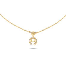 Cerruti 1881 Amalia Gold Crystal Horseshoe Necklace 
