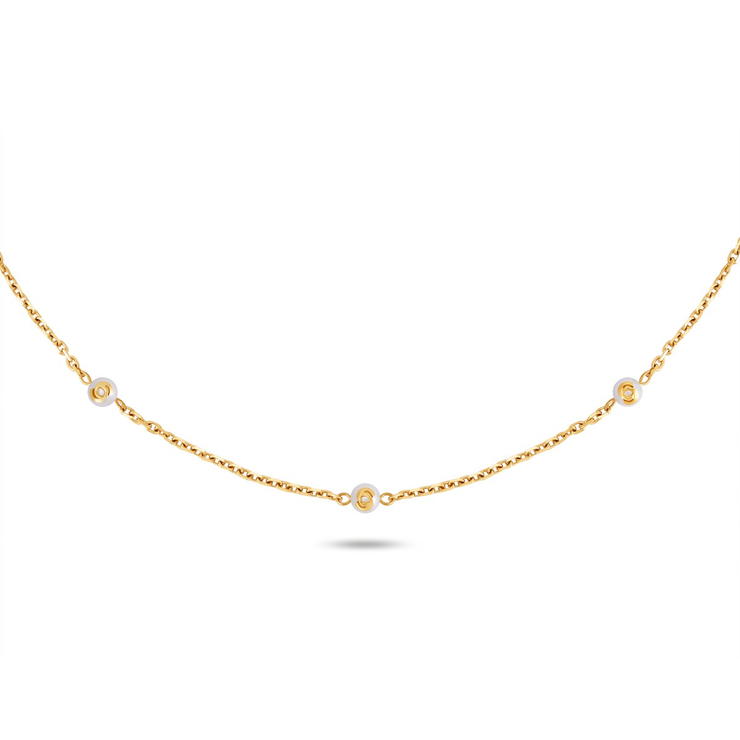 Cerruti 1881 CELESTE Ladies Gold Crystal Necklace