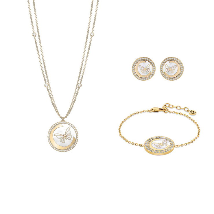 Cerruti 1881 Butterfly Gold-Tone Ladies Jewelry Set
