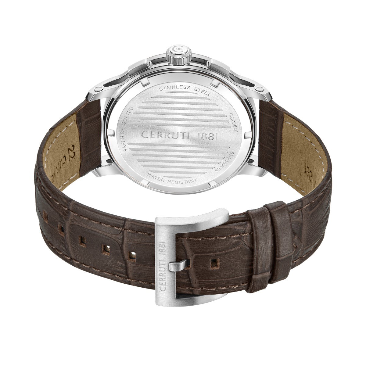 Cerruti 1881 Chronograph Watch with Brown Leather Strap