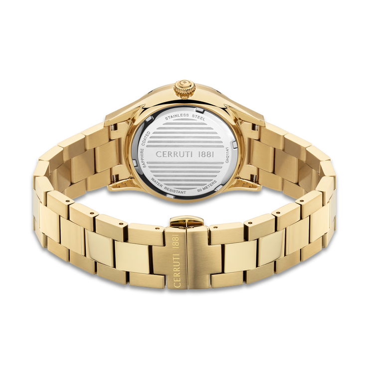 Cerruti 1881 Torcegno Watch For Men Steel Gold , Black