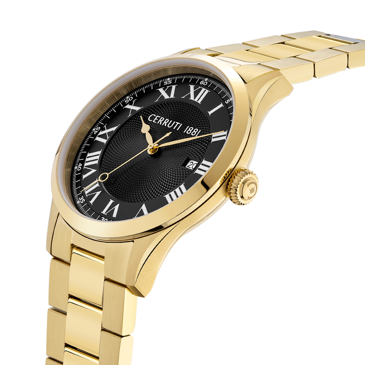 Cerruti 1881 Torcegno Watch For Men Steel Gold , Black