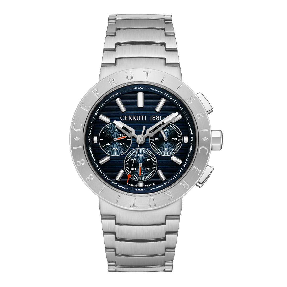 Cerruti 1881 Blue Dial Chronograph Watch - Steel Bracelet