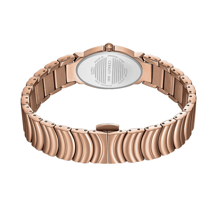 Cerruti 1881 Women's Luxury Oval Green Dial Rose Gold Watch