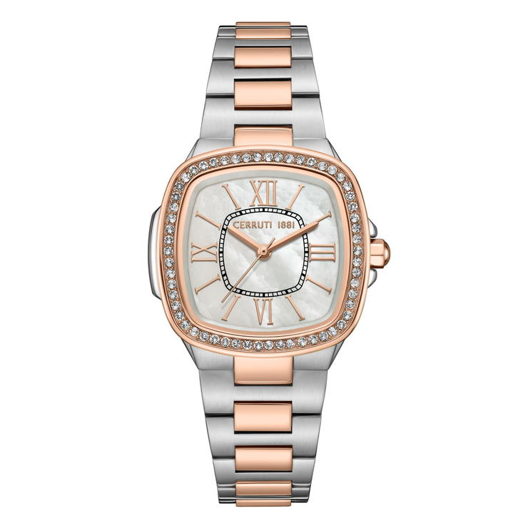 Cerruti 1881 Two Tone Ladies Watch - Crystal Bezel