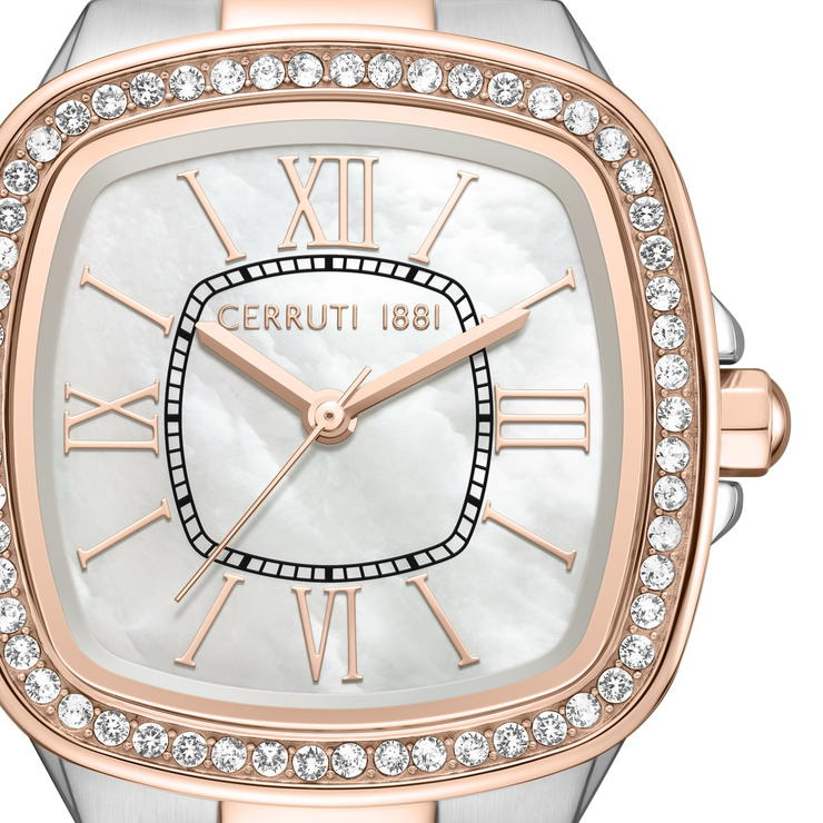 Cerruti 1881 Two Tone Ladies Watch - Crystal Bezel