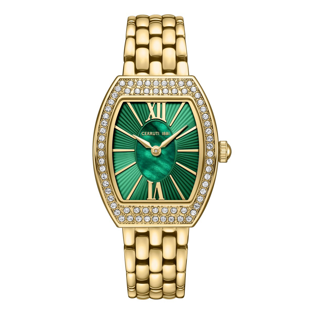 Cerruti 1881 Gold Tone Ladies Watch with Green Dial