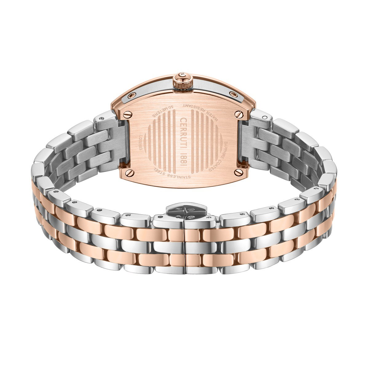 Cerruti 1881 Two Tone Ladies Watch with Crystal Bezel