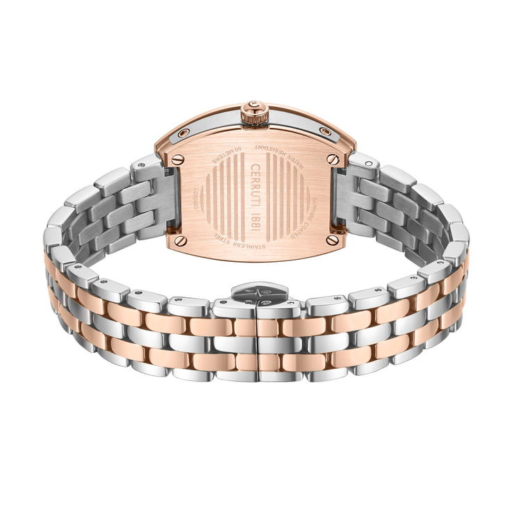 Cerruti 1881 Two Tone Ladies Watch with Crystal Bezel