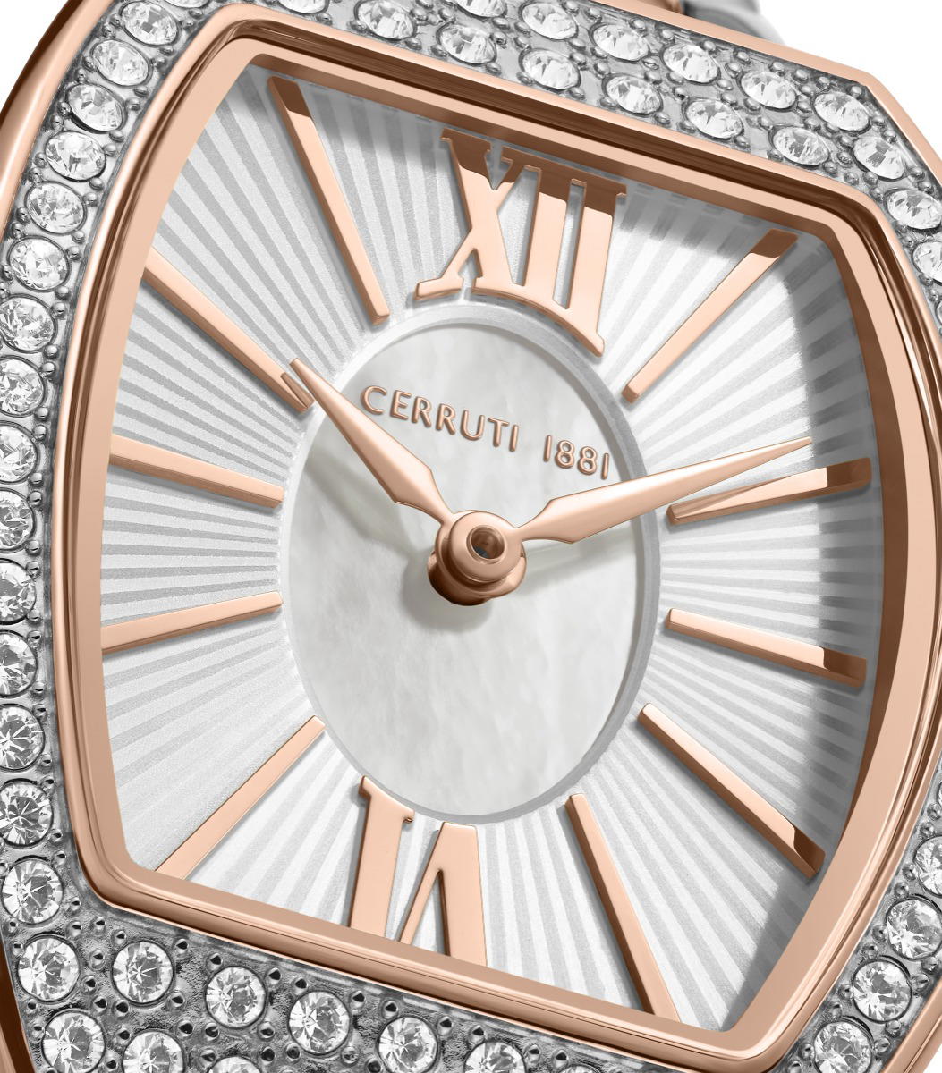 Cerruti 1881 Two Tone Ladies Watch with Crystal Bezel