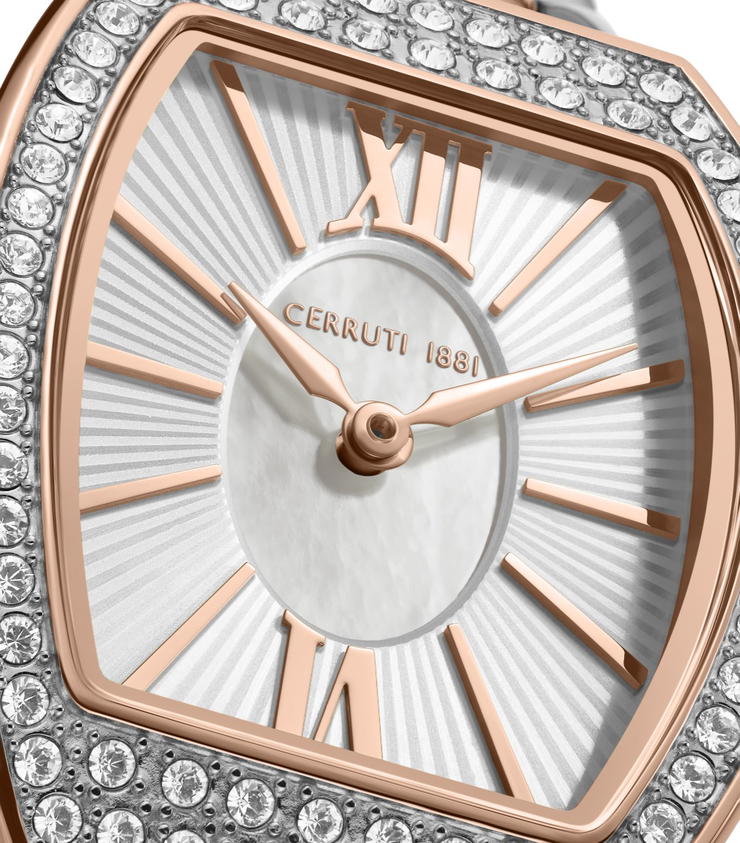 Cerruti 1881 Two Tone Ladies Watch with Crystal Bezel