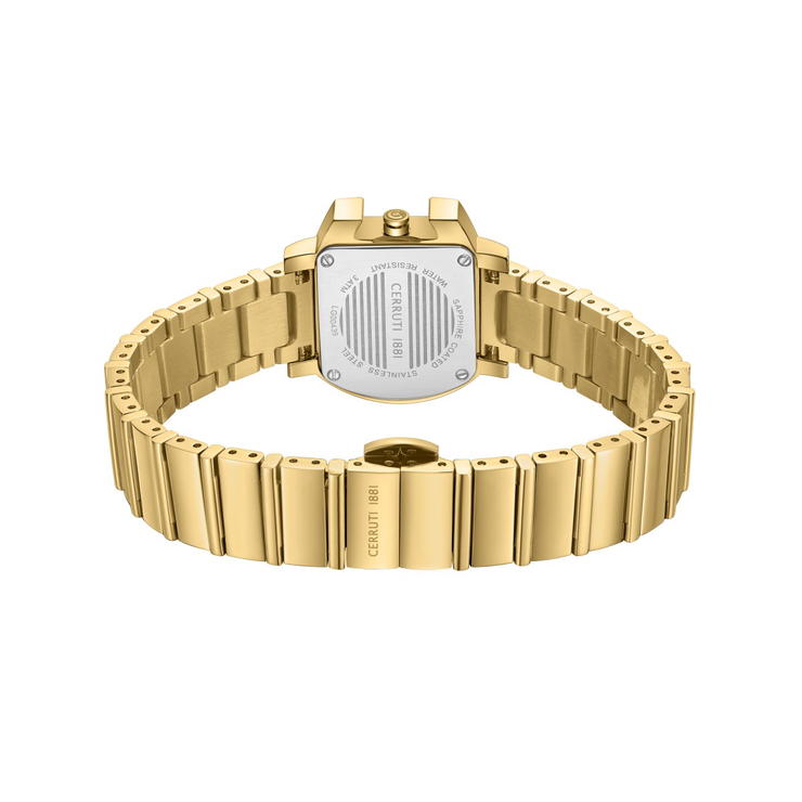 Cerruti 1881 Gold Ladies Watch with Green Crystal Dial