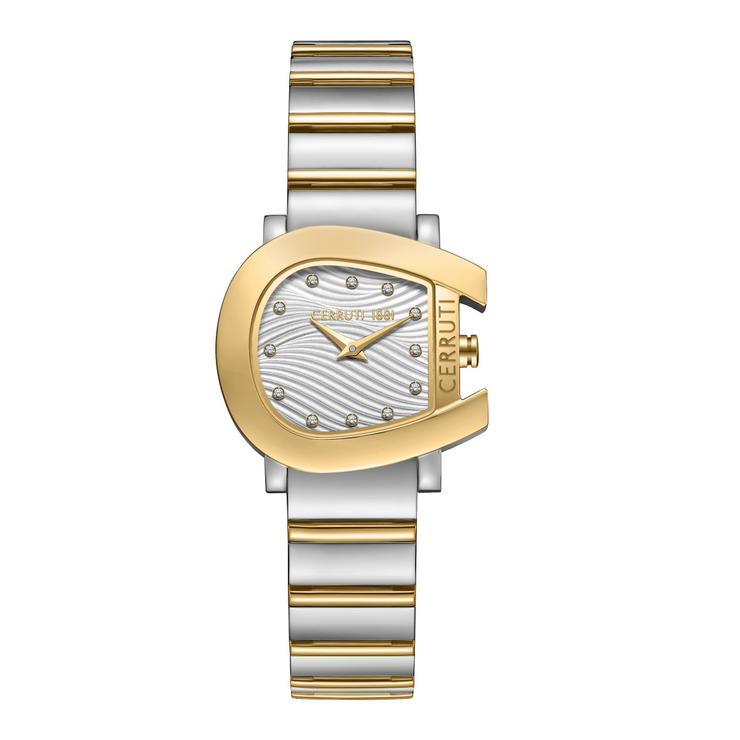 Cerruti 1881 Two Tone Steel Ladies Watch - Crystal Dial