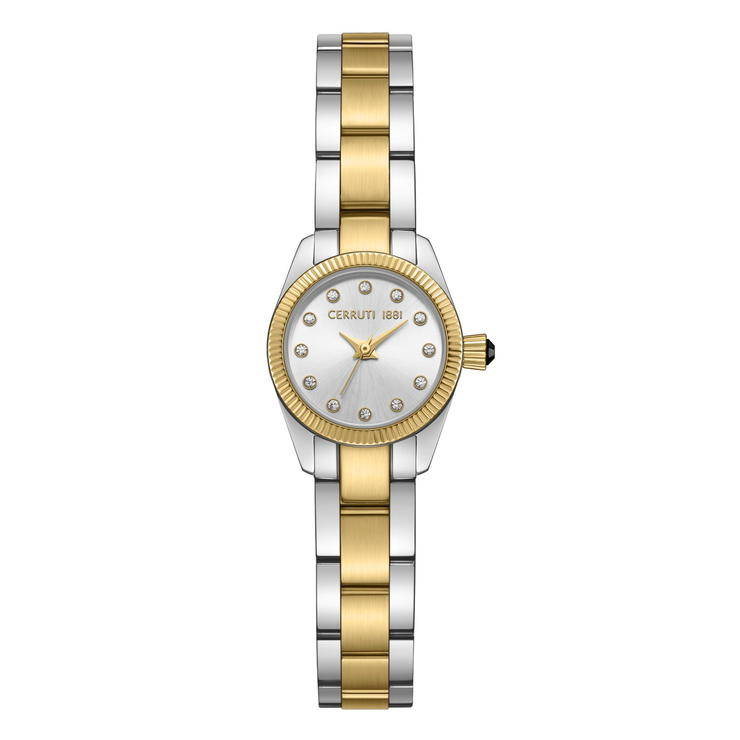 Cerruti 1881 Two Tone Watch & Crystal Dial