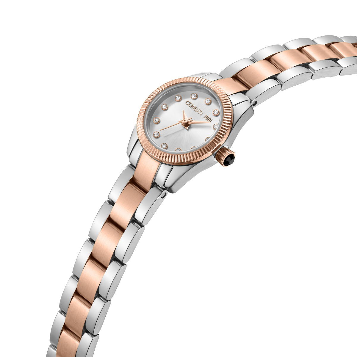 Cerruti 1881 Two Tone Ladies Watch with Crystal Dial
