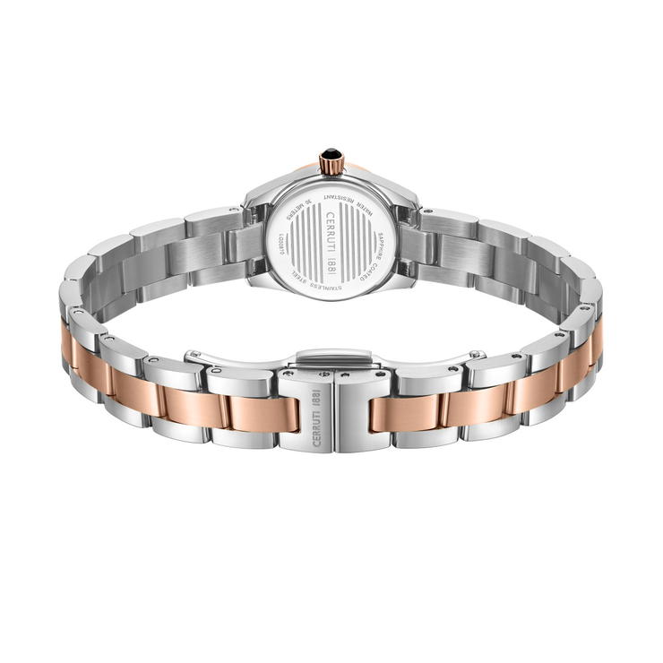 Cerruti 1881 Two Tone Ladies Watch with Crystal Dial
