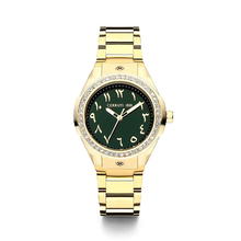 ساعة يد روسيلو من شيروتى 1881 للنساء استيل لون اخضر وذهبى 