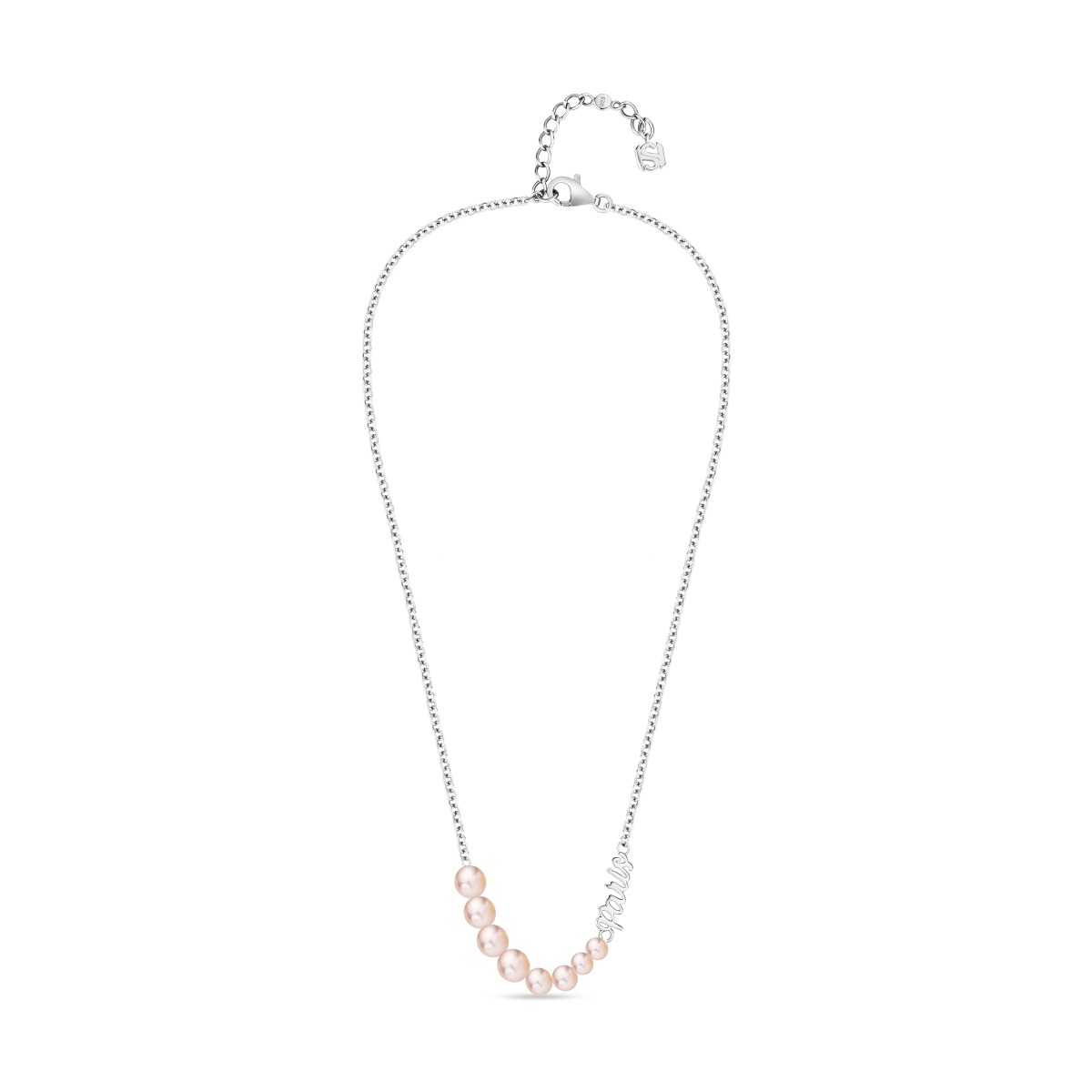 Saint Honore women necklace steel silver , Mother of pearl