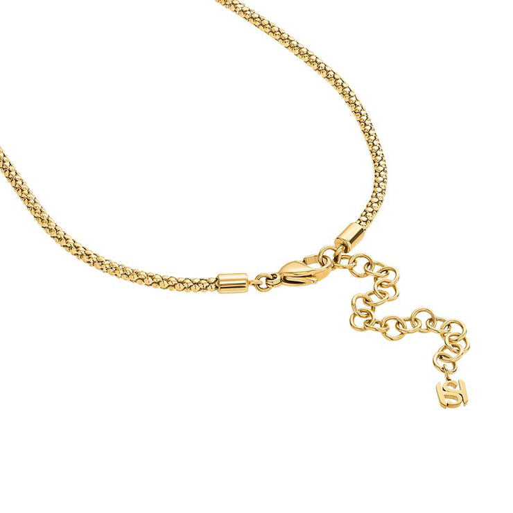 Saint Honore Gold Floral Pendant Necklace with Crystal