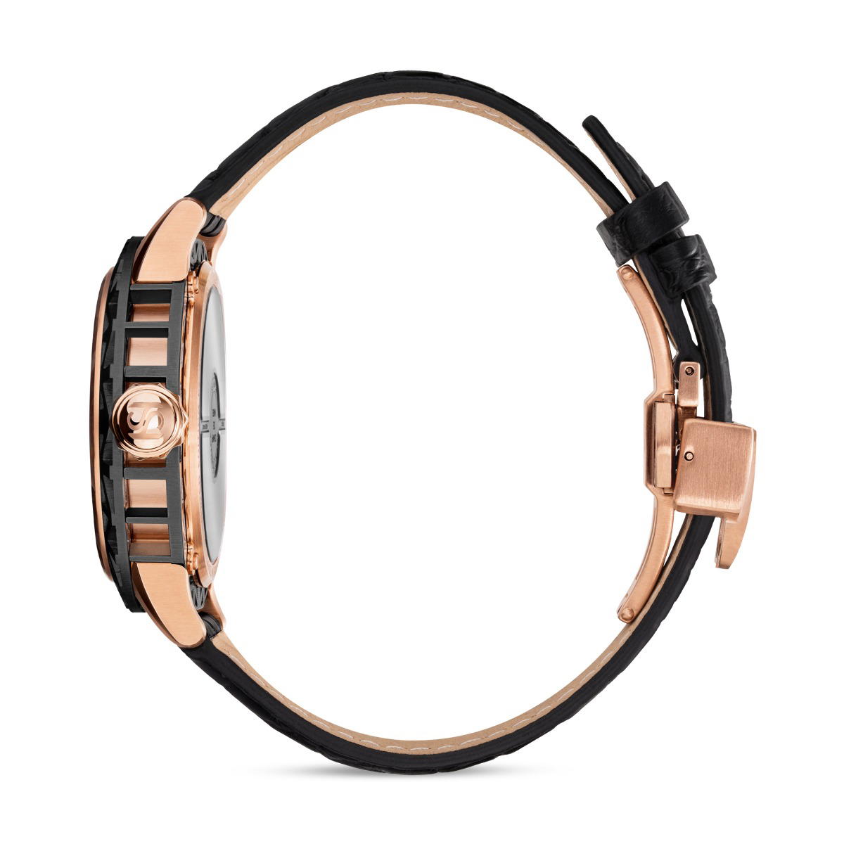 Saint Honore Luxury Watch with Black Leather Strap
