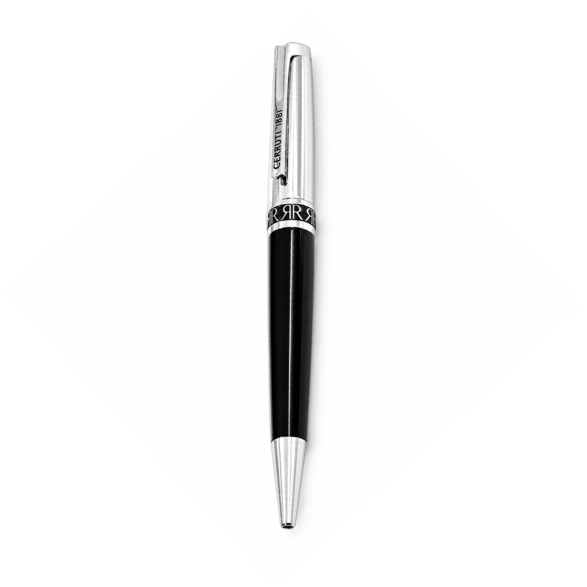 Cerruti 1881 BallPoint Pen - With Black Body and Silver 