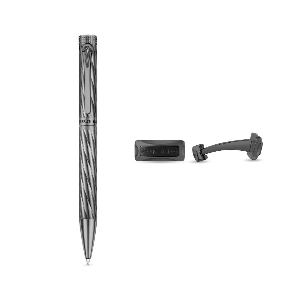 Cerruti 1881 Gunmetal Ballpoint Pen and Cufflinks Set