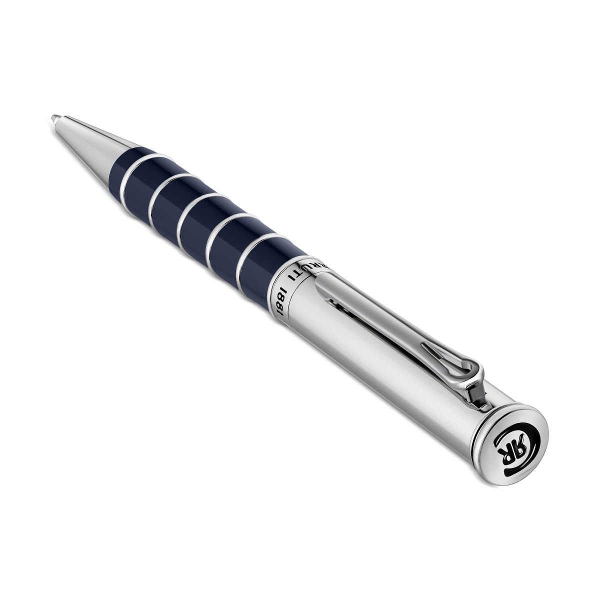 Cerruti 1881 Ivo Blue and Silver Ballpoint Pen