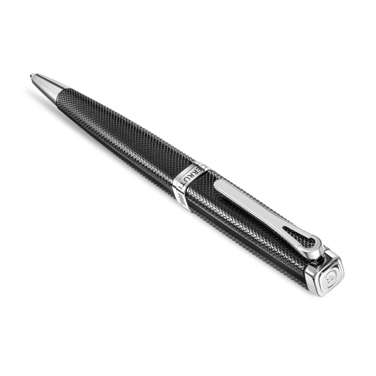 Cerruti 1881 Enzo Men's Black Textured Ballpoint Pen