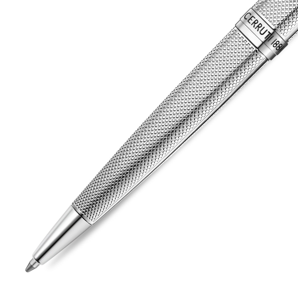 Cerruti 1881 Enzo Men's Silver Textured Ballpoint Pen
