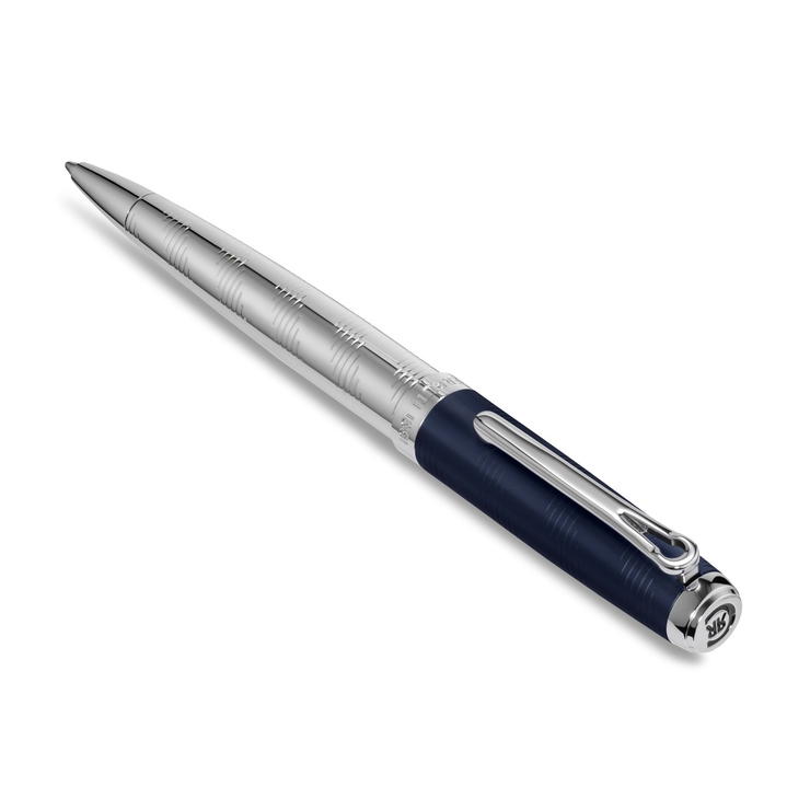 Cerruti 1881 Ugo Line Men's Blue & Silver Ballpoint Pen