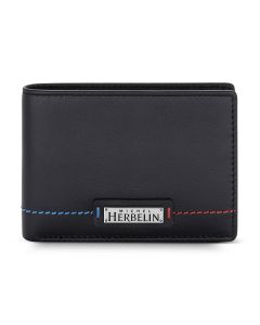 Michel Herbelin Small Slim Wallet Black for men 4 Cards