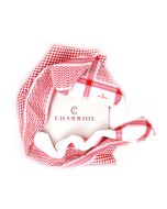 شماغ من شاريول للرجال احمر وابيض مقاس 55 