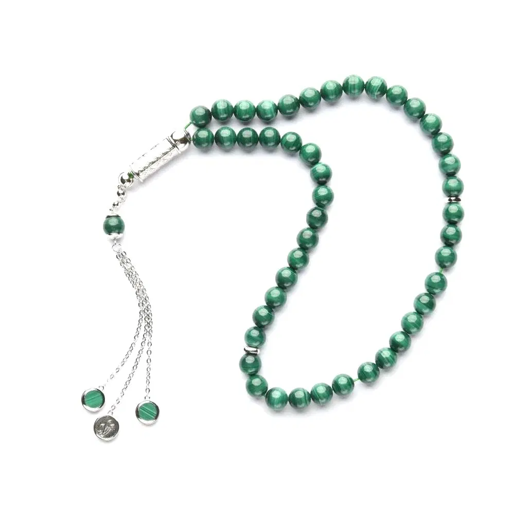 Zayan Malachite Rosary 8mm with Silver