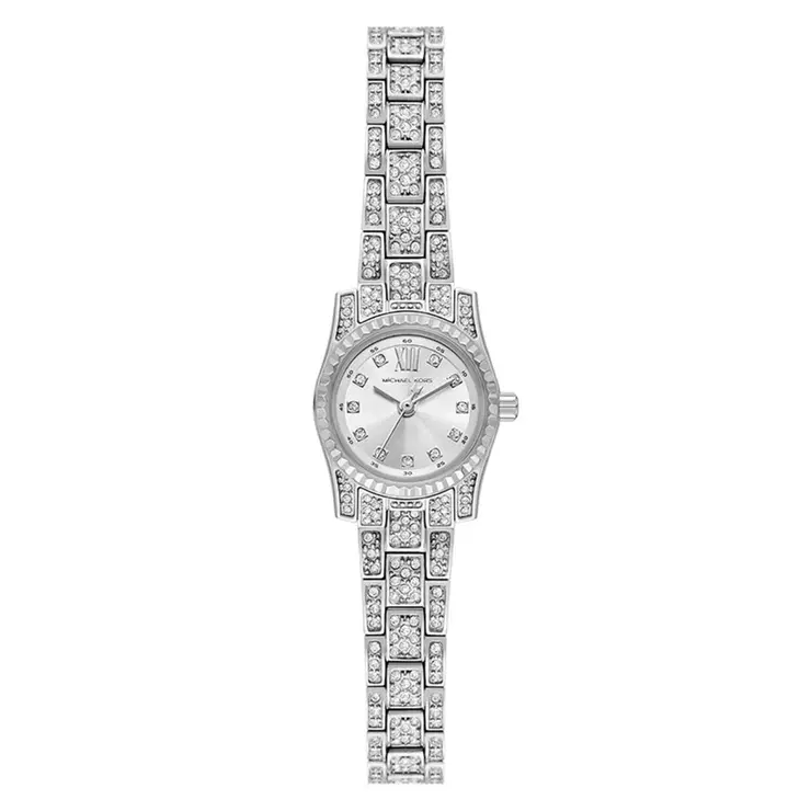 Michael Kors Mini Lexington Pave Silver-Tone Women's Watch