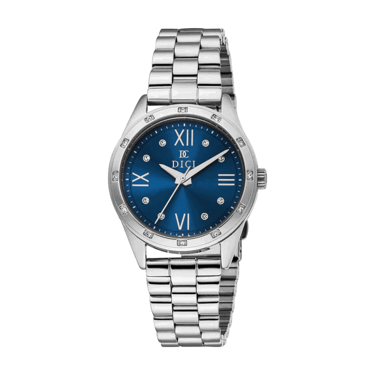 DICI Milano ladies Quartz watch steel silver , Blue