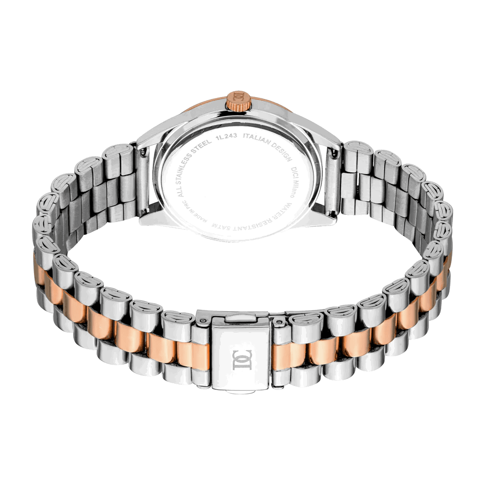 DICI Milano ladies Quartz watch steel rose gold , MOP