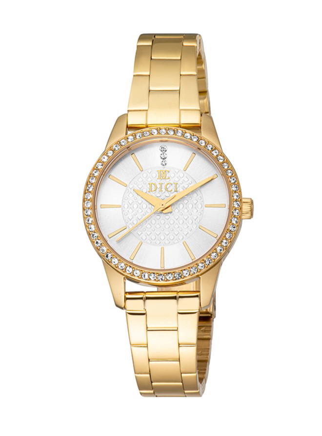 DICI Milano Sierra watch for women stainless steel gold with crystal
