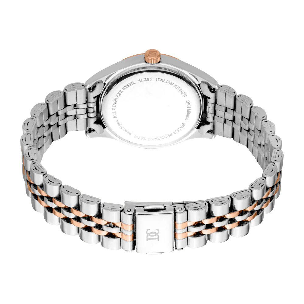 DICI Milano Quartz watch for women steel rose gold , Silver