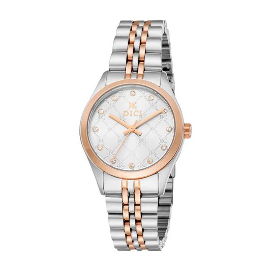 DICI Milano Quartz watch for women steel rose gold , Silver