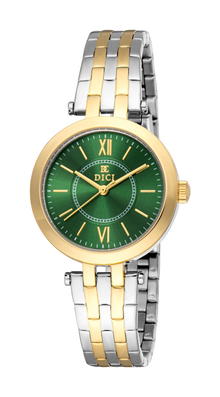 DICI Milano watch for women stainless steel gold , Green 