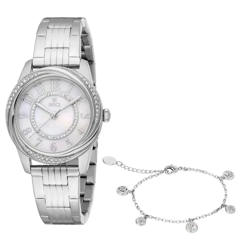 DICI Milano Quartz watch for ladies steel silver
