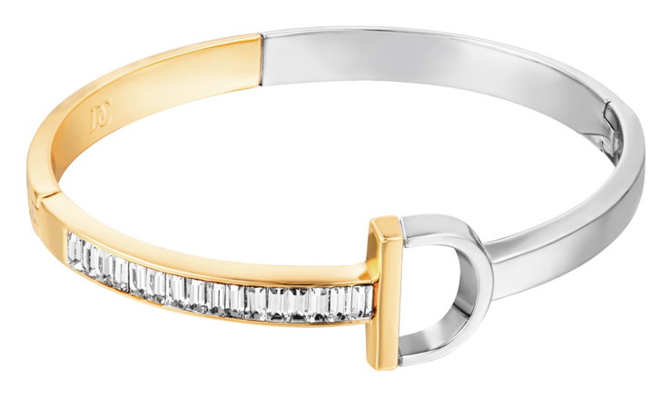 DICI Milano sara women bangle steel gold , Silver with crystal