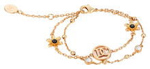 DICI Milano - Gold Bracelet with Floral Charms and Crystals